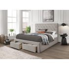 Marisol 160 ágy ágyneműtartóval - bézs