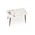 Emilio 120 étkezőasztal – fehér márvány / fekete