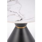 Goretti S dohányzóasztal – fehér márvány / fekete