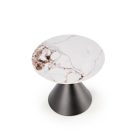 Goretti S dohányzóasztal – fehér márvány / fekete