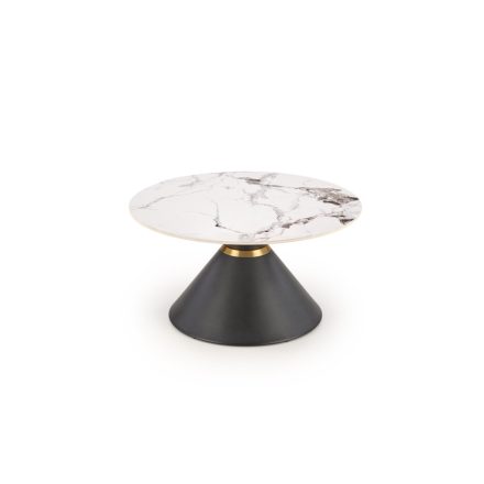 Goretti dohányzóasztal – fehér márvány / fekete