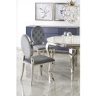 Reginald étkezőasztal – fehér márvány / ezüst