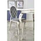 Reginald étkezőasztal – fehér márvány / ezüst