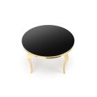 Reginald 2 étkezőasztal – fekete / arany