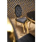 Reginald 2 étkezőasztal – fekete / arany