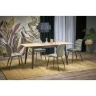 Gulian bővíthető étkezőasztal – wotan tölgy / fekete