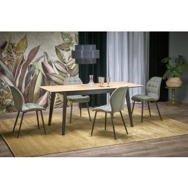 Gulian bővíthető étkezőasztal – wotan tölgy / fekete