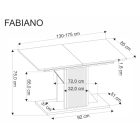 Fabiano bővíthető étkezőasztal – wotan tölgy / fekete