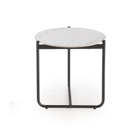 Acuna S dohányzóasztal – fehér márvány / fekete