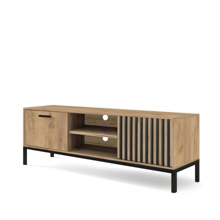LAMINO RTV-1 TV szekrény, szín: craft tölgy/fekete