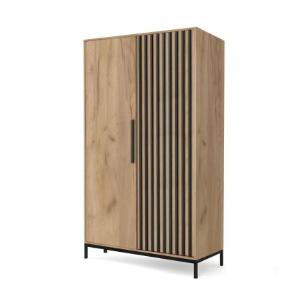 LAMINO S-1 gardrób, szín: craft tölgy/fekete