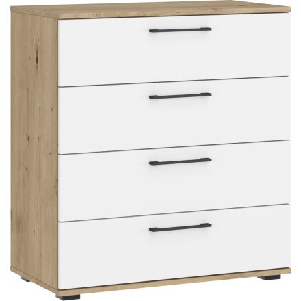 FLEX KM-1 komód, szín: artisan tölgy/fehér
