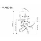 Paredes forgószék – fekete