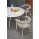 Aramis étkezőasztal – terazzo / fehér