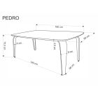 Pedro étkezőasztal – dió / fekete