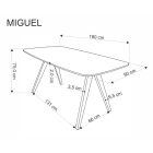 Miguel étkezőasztal – dió