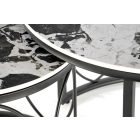 Alexandra dohányzóasztal (2 db-os szett) – fekete márvány / fekete