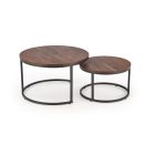 Java dohányzóasztal (2 db-os szett) – dió / fekete