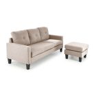 Gerson kanapé puffal – bézs