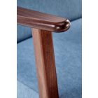 Milano 1S pihenőfotel – kék / sötét dió