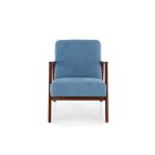 Milano 1S pihenőfotel – kék / sötét dió