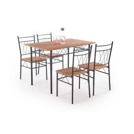   Faust étkezőszett (asztal + 4 szék) – sonoma tölgy / fekete