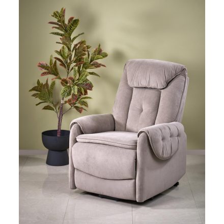 HORTON elektromos relax fotel, emelő funkcióval, szín: bézs