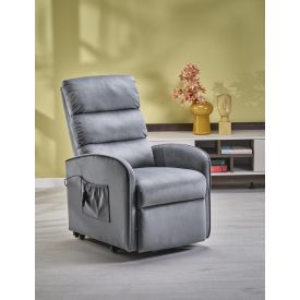  Maroni elektromosan dönthető fotel, kiszállás könnyítő funkcióval – szürke