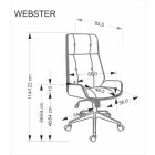 Webster forgószék – dió / fekete