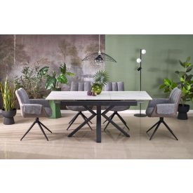   Platan bővíthető étkezőasztal – fehér márvány / fekete