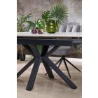 Platan bővíthető étkezőasztal – fehér márvány / fekete