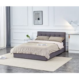 Padva 140 ágy ágyneműtartóval – szürke