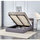 Padva 140 ágy ágyneműtartóval – szürke