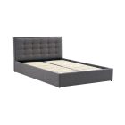 Padva 140 ágy ágyneműtartóval – szürke