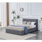 Padva 140 ágy ágyneműtartóval – szürke