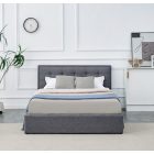 Padva 140 ágy ágyneműtartóval – szürke