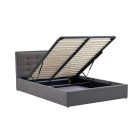 Padva 140 ágy ágyneműtartóval – szürke