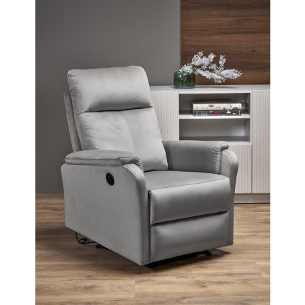 CROCUS elektromos relax fotel, szín: szürke