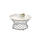 Alessia dohányzóasztal – bézs márvány / fekete