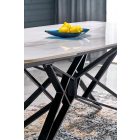 Alfredo bővíthető étkezőasztal – fehér márvány / fekete