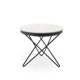 Leila 2 lerakóasztal – fehér márvány / fekete