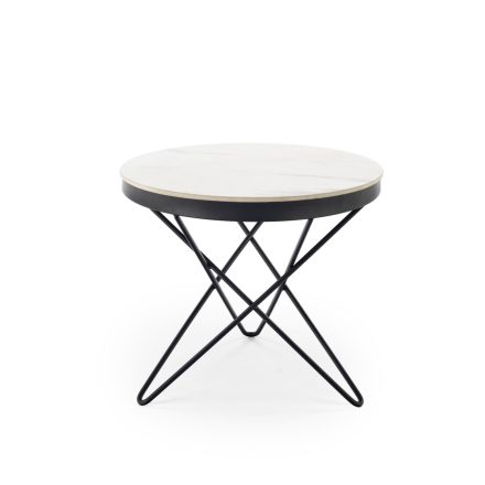 Leila 2 lerakóasztal – fehér márvány / fekete