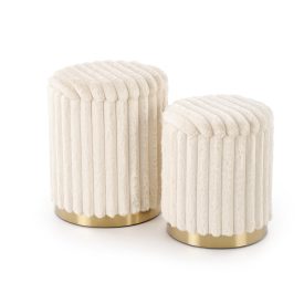 Fido tárolós puff szett (2 db) – krém / arany