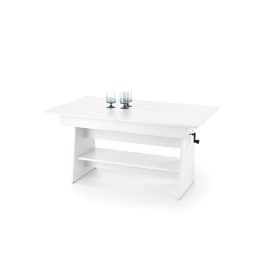 Erika emelő-mechanikás dohányzóasztal – fehér