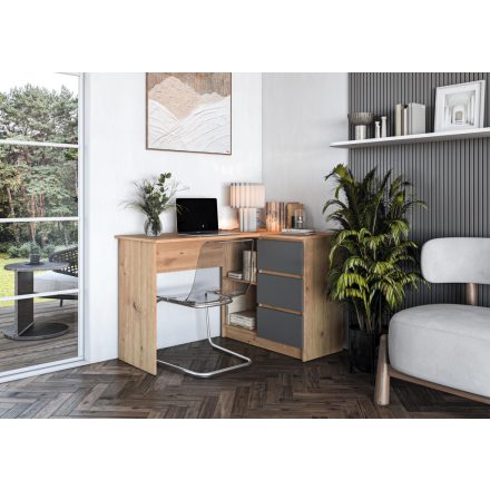 Bega íróasztal – artisan tölgy / grafit