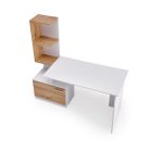 Miso polcos íróasztal – fehér / artisan tölgy