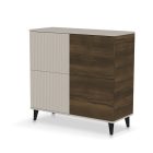 Random 2 KM-2 komód – kasmír / dió / fekete