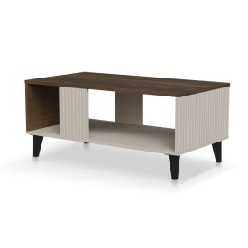 Random 2 LAW-1 dohányzóasztal – kasmír / dió / fekete