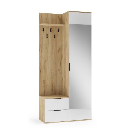 Coral előszoba bútor – arany tölgy / fehér