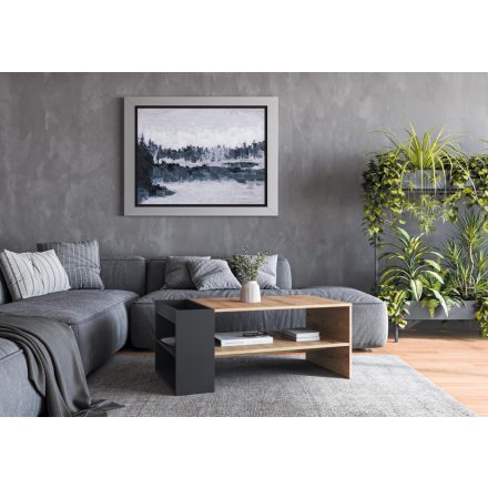 Murcia dohányzóasztal – artisan tölgy / fekete